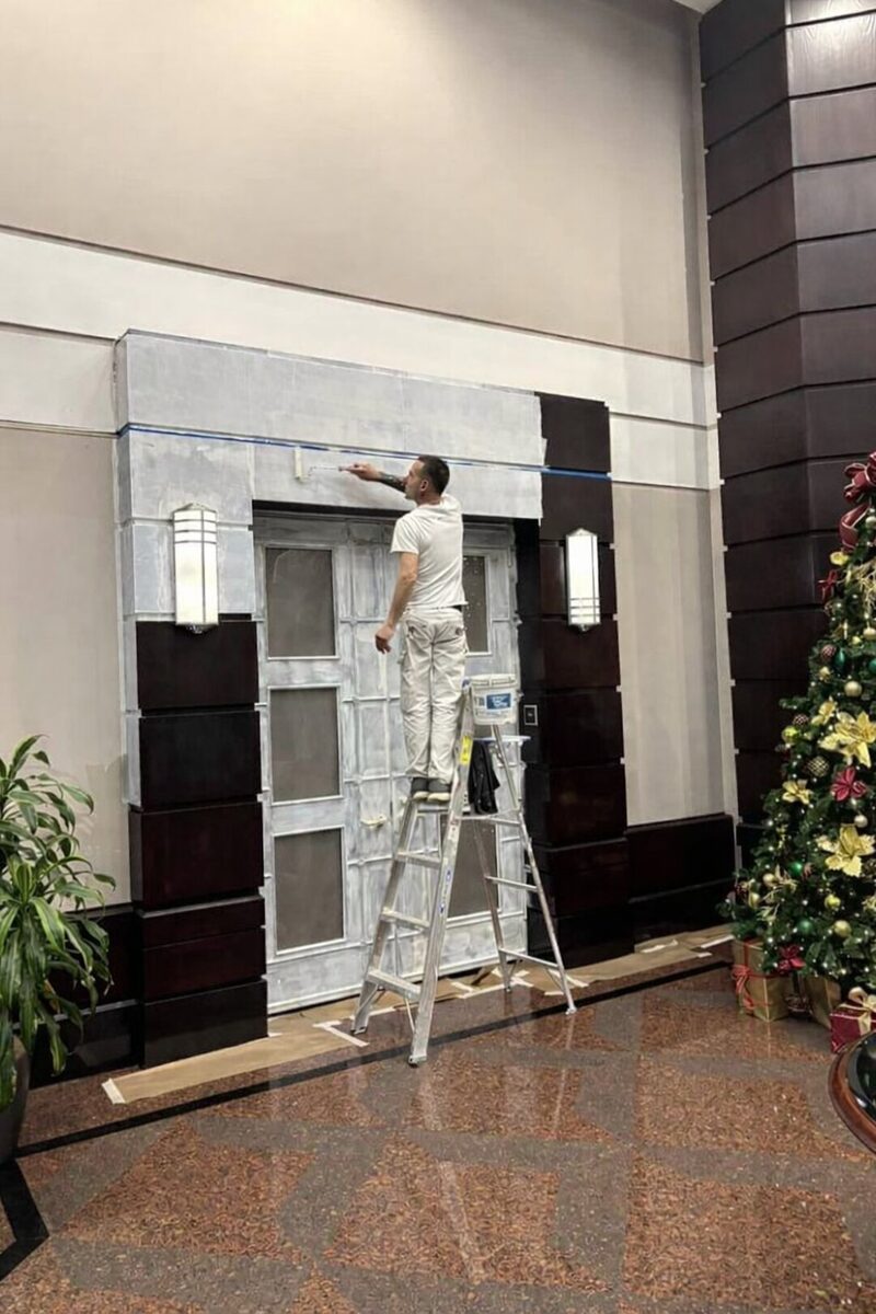 Interior commercial lobby painting by Jacobs and Gallucci